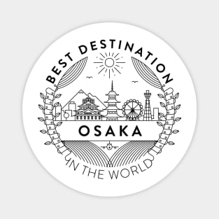 Osaka Minimal Badge Design Magnet